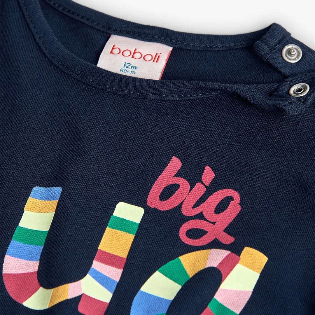 Maglietta manica lunga blu ‘big hug’