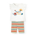 Completo t-shirt giromanica e leggings millerighe