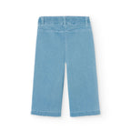 Jeans gamba dritta con tasche applicate blu slavato