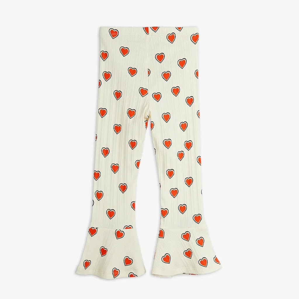 Leggings flare stampa cuore