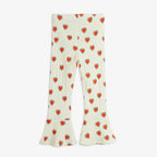 Leggings flare stampa cuore