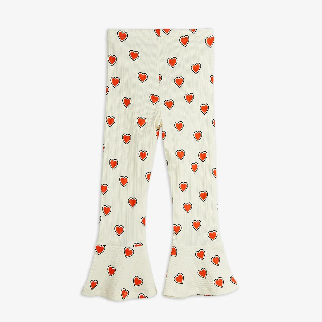 Leggings flare stampa cuore