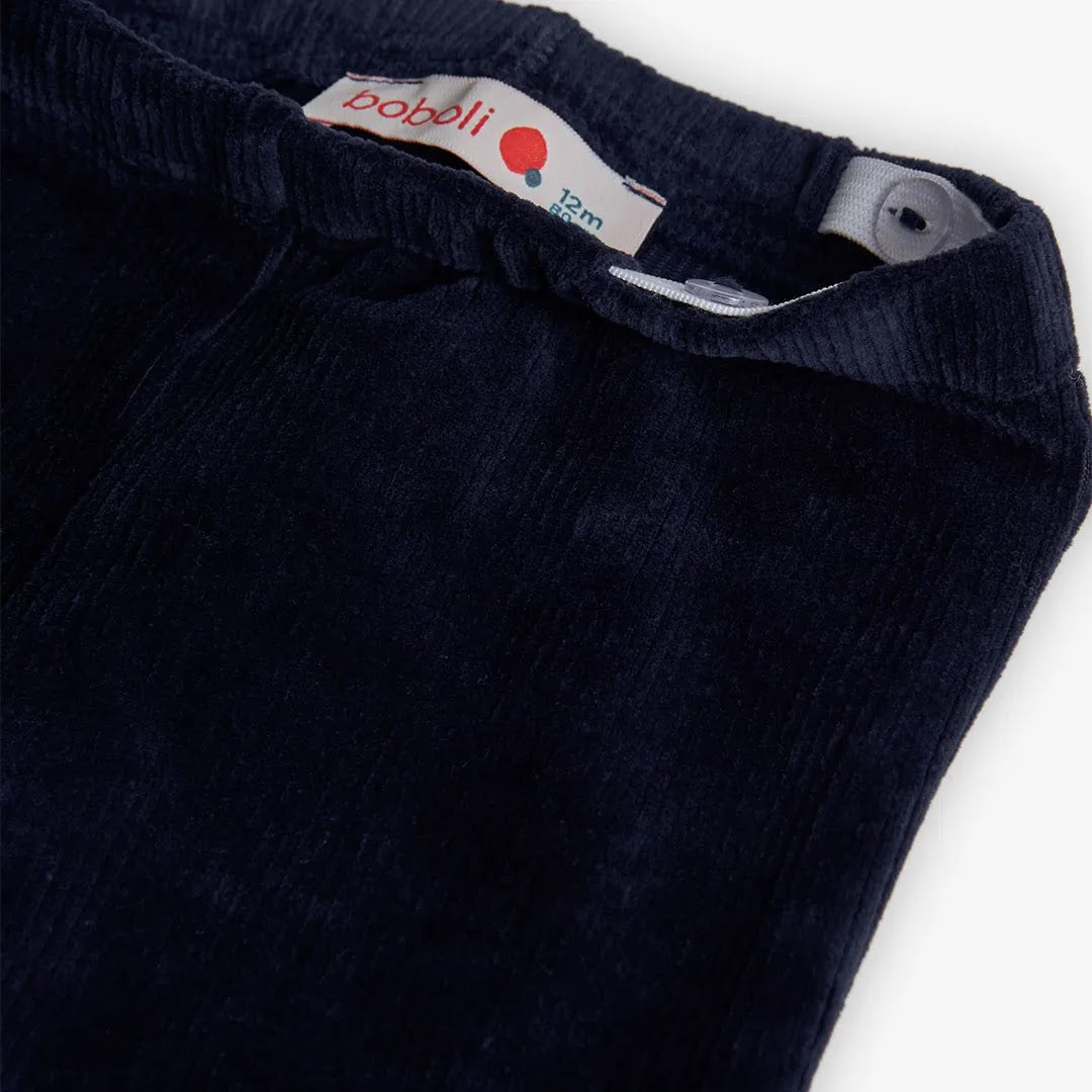 Leggings velluto a coste blu