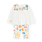 Completo blusa manica lunga e leggings