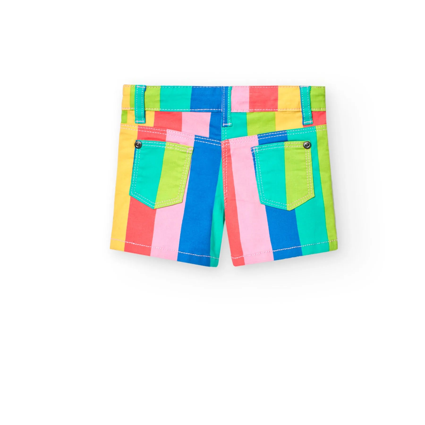 Shorts righe verticali multicolor