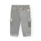 Pantaloni cargo felpa leggera kaki
