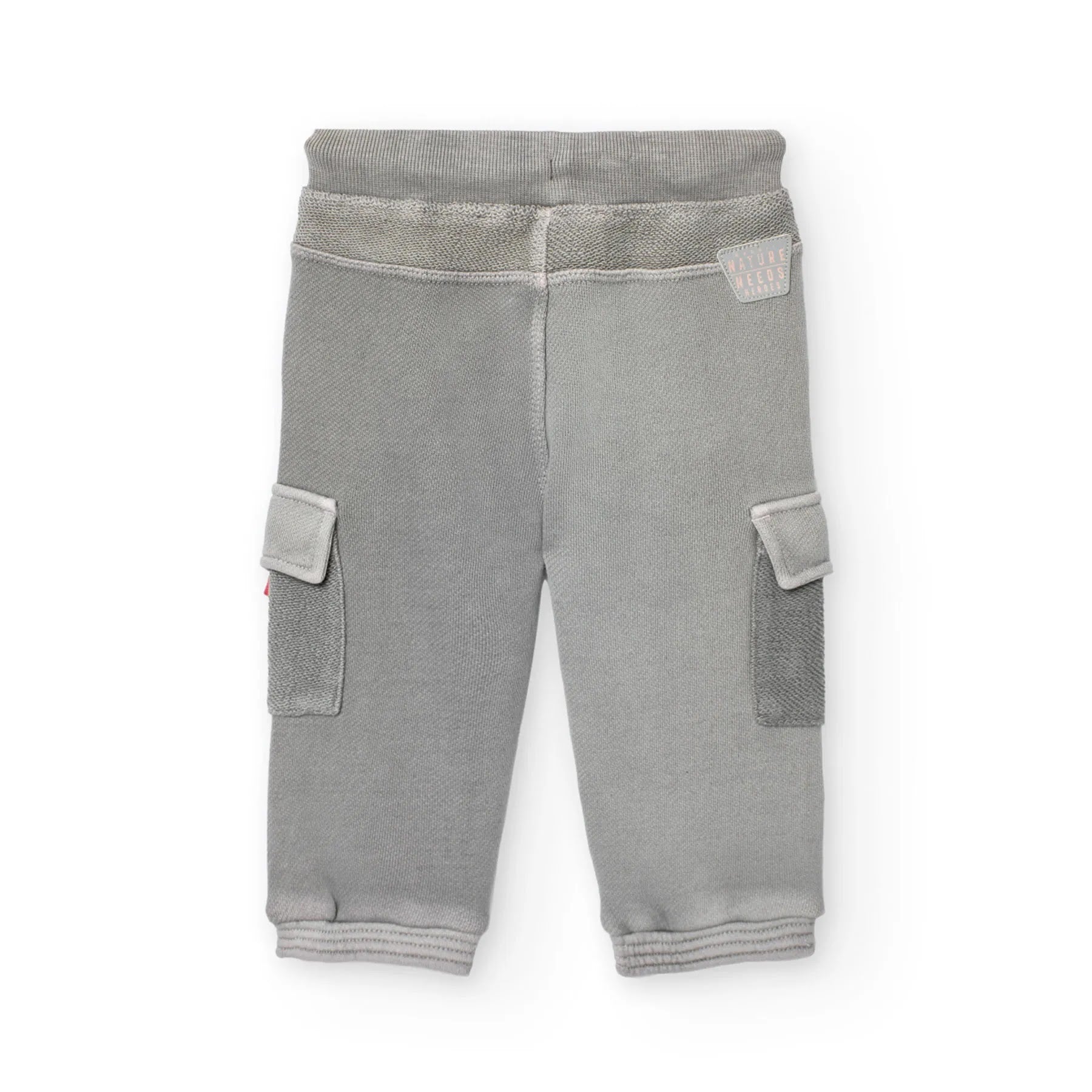 Pantaloni cargo felpa leggera kaki