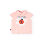 Completo coccinella rosa/quadretti
