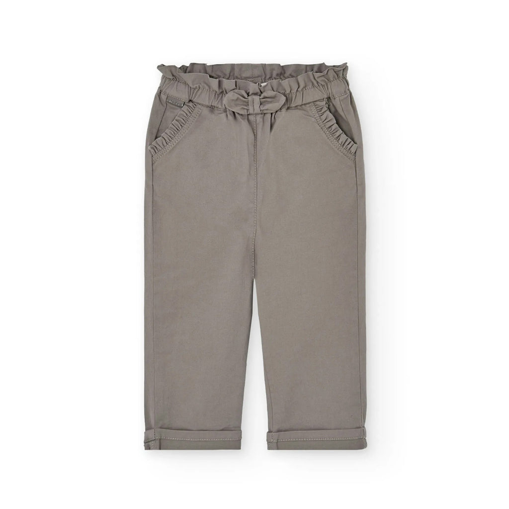 Pantaloni kaki sacchetto con decorazioni