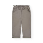 Pantaloni kaki sacchetto con decorazioni