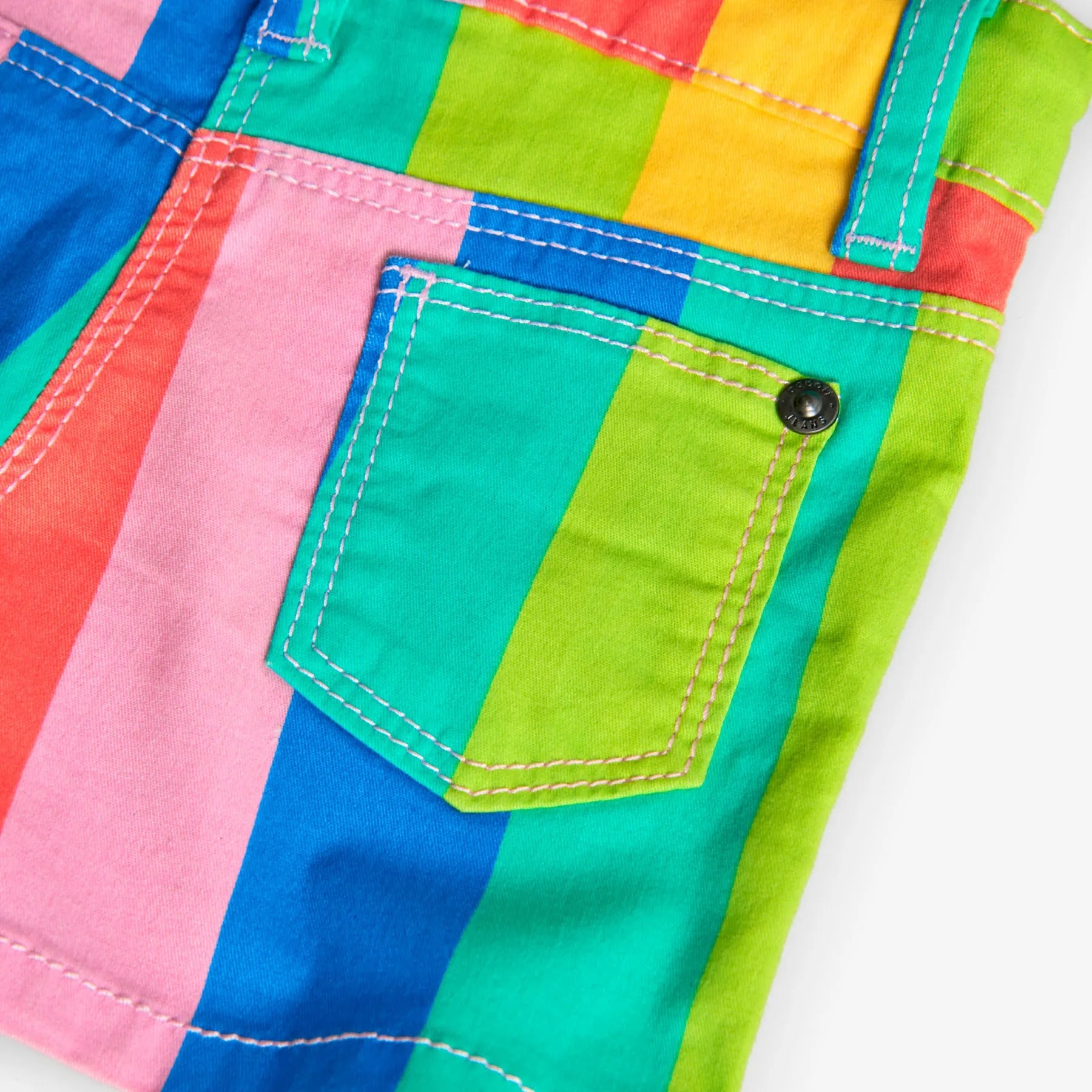 Shorts righe verticali multicolor