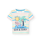 Completo t-shirt mezza manica e pantaloncino sun & surf