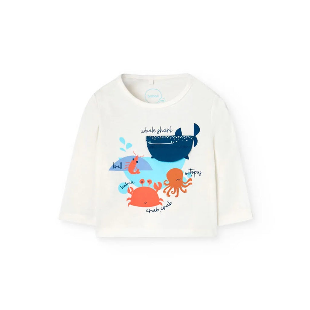 Completo t-shirt e pantalone lungo balena bianco
