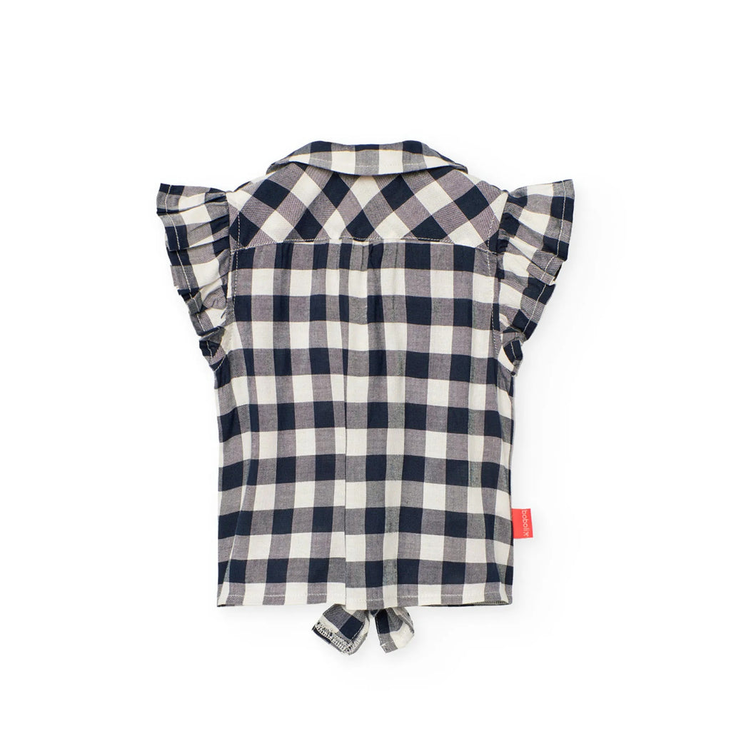 Camicia a quadri giromanica e nodo quadri
