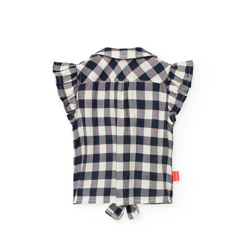 Camicia a quadri giromanica e nodo quadri