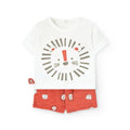 Completo t-shirt mezza manica con pantaloncino stampato