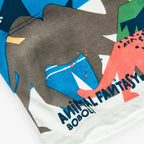 T-shirt manica lunga dinosauri bianco