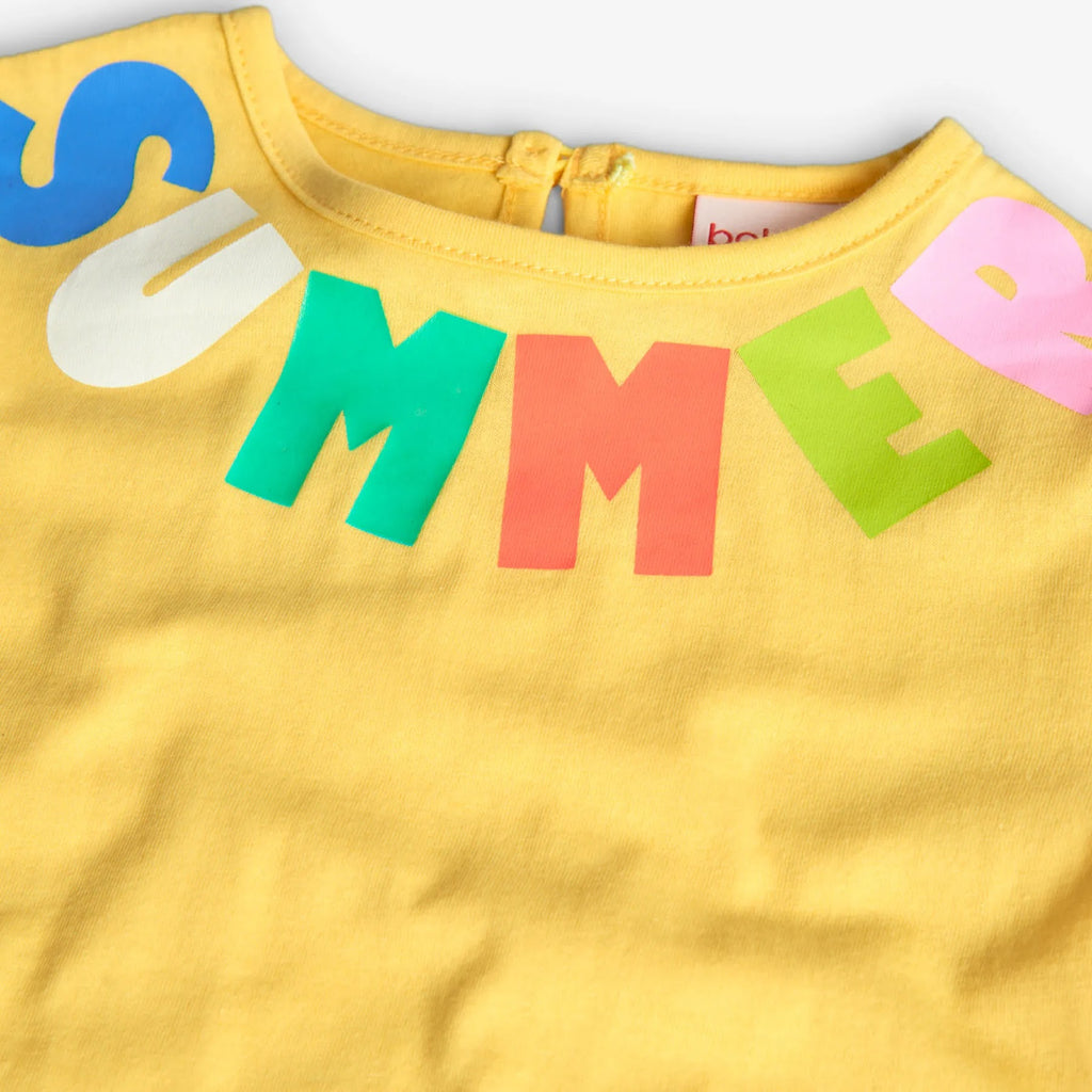 T-shirt mezza manica gialla summer