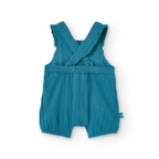 Completo t-shirt mezza manica e salopette ottanio
