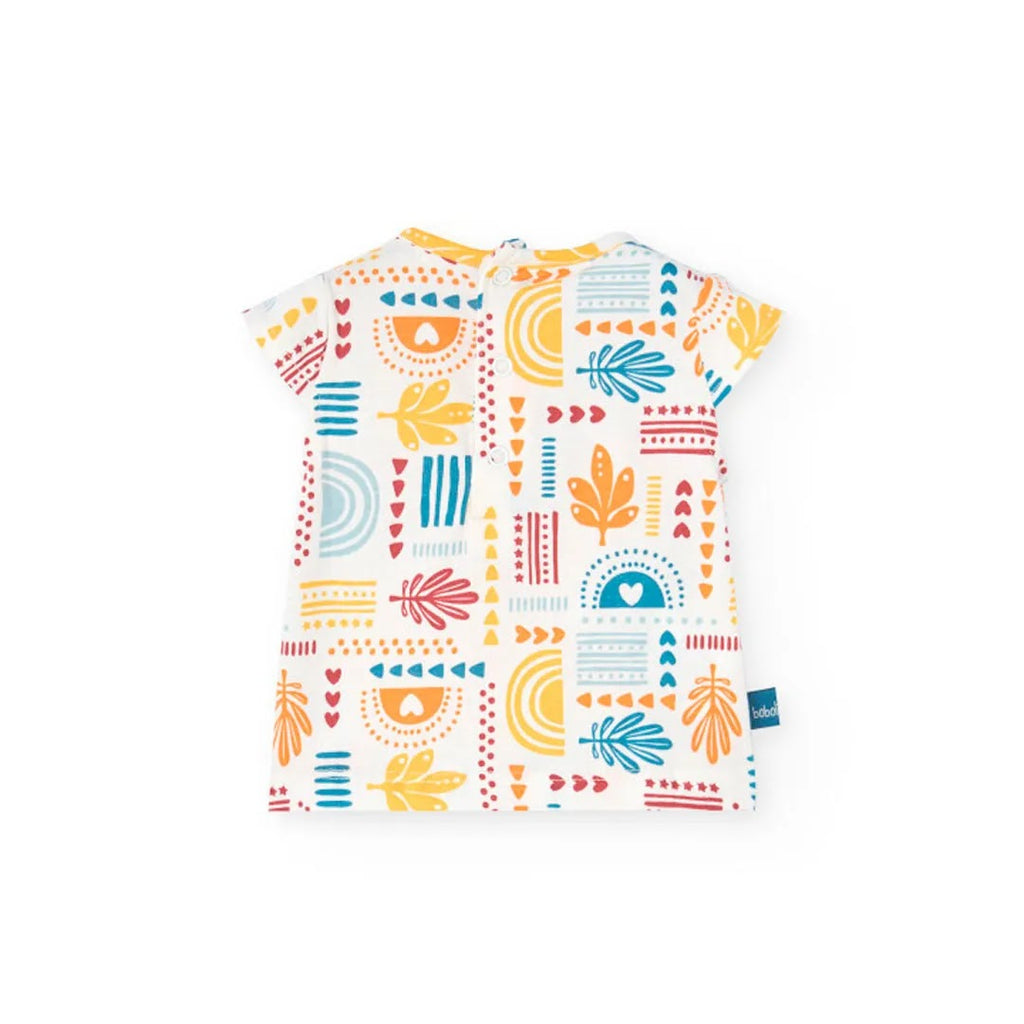 Completo t-shirt mezza manica e salopette ottanio