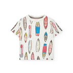 T-shirt mezza manica surf all over melange