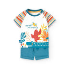 Completo t-shirt mezza manica e pantaloncino sunset moments
