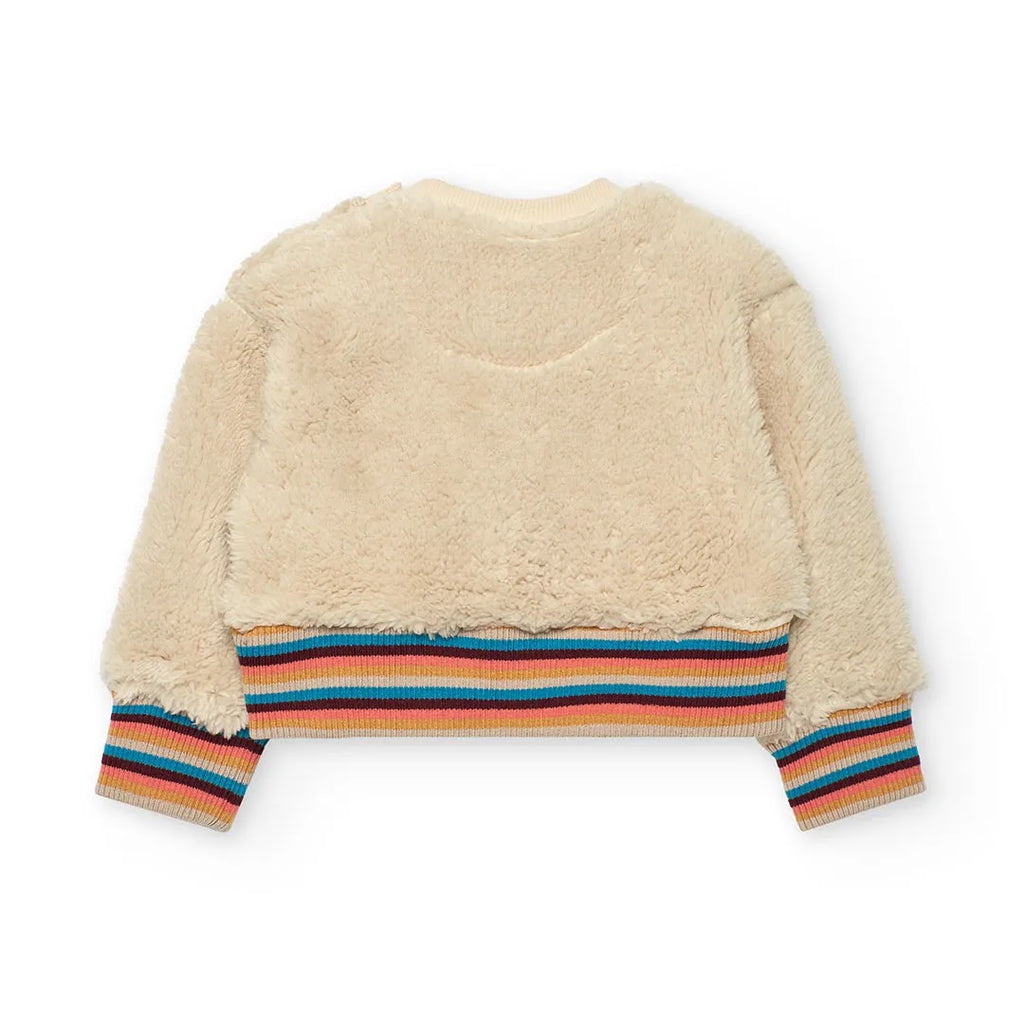 Felpa corta bambina pelosa