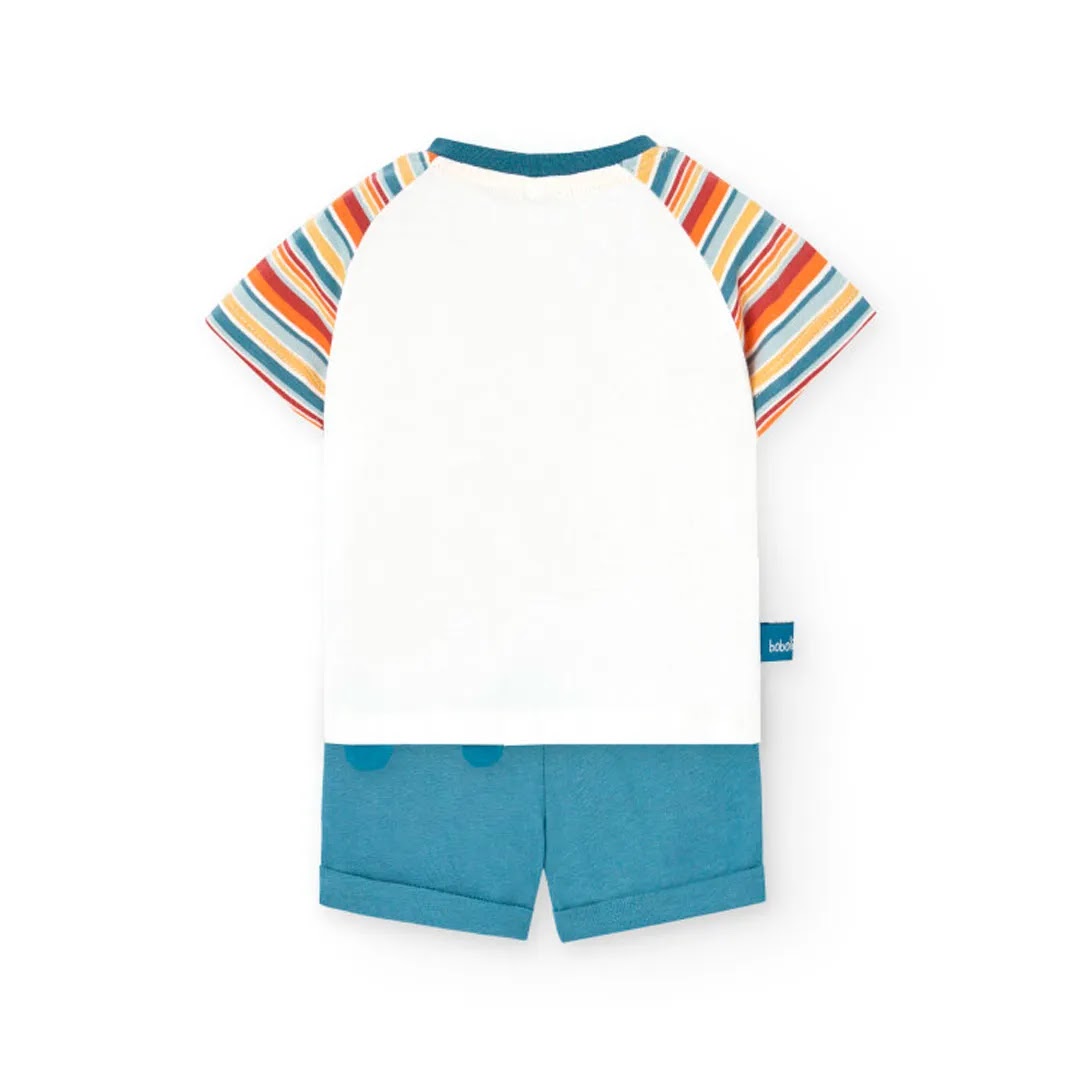 Completo t-shirt mezza manica e pantaloncino sunset moments