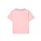 T-shirt mezza manica mongolfiera rosa