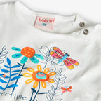 T-shirt mezza manica bianca summer time