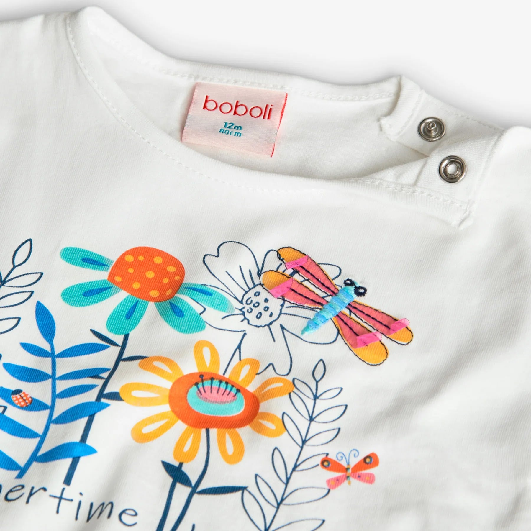 T-shirt mezza manica bianca summer time