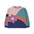 Maglione bambina fiore viola