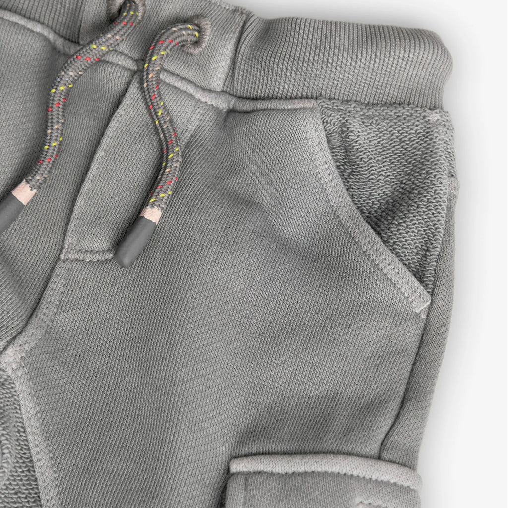 Pantaloni cargo felpa leggera kaki