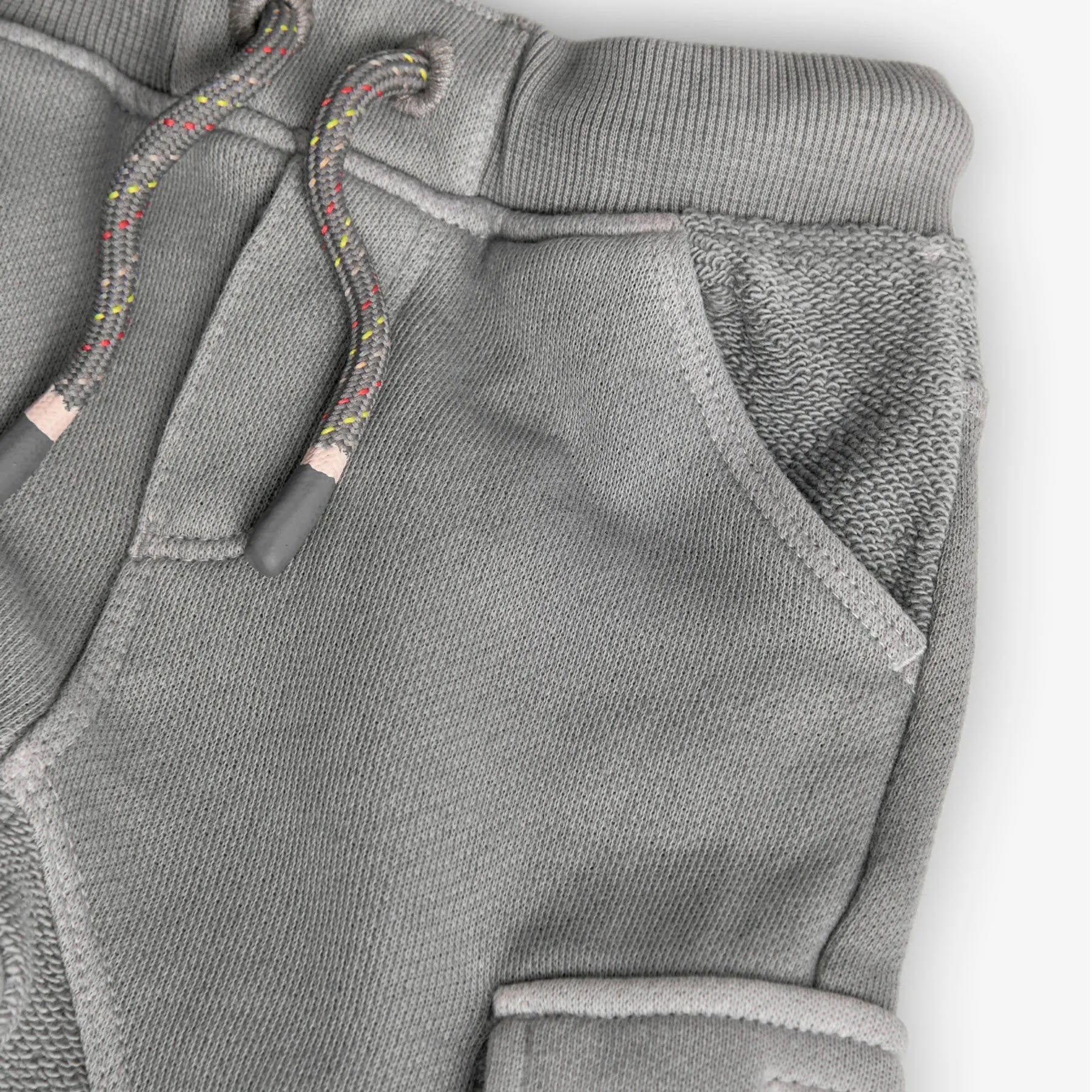 Pantaloni cargo felpa leggera kaki