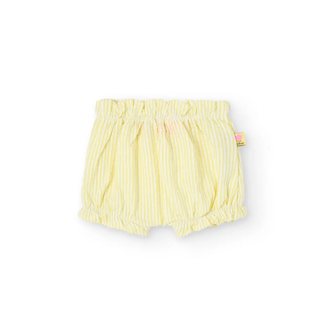 Completo t-shirt e culotte bianco con tulipani
