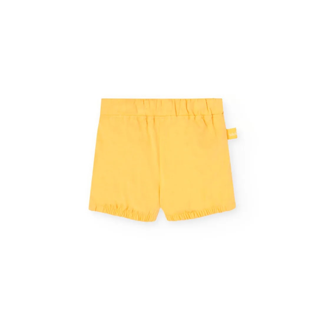 Completo t-shirt mezza manica e pantaloncini coccodrillo giallo