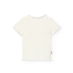 T-shirt mezza manica a costine