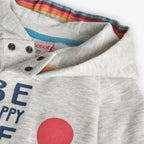 Felpa con cappuccio ‘be happy be you’