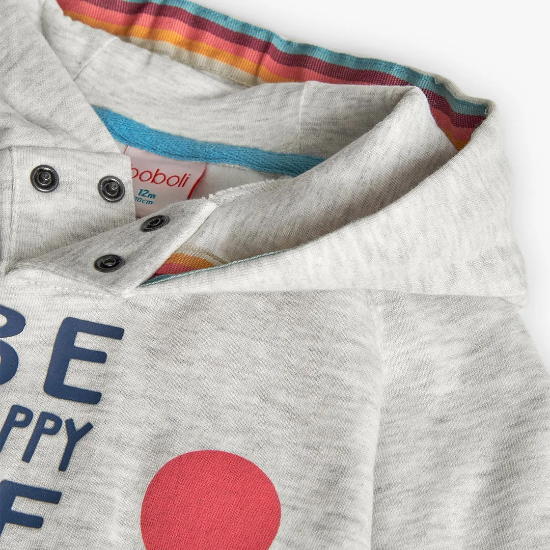 Felpa con cappuccio ‘be happy be you’