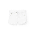 Shorts bianco orlo volant