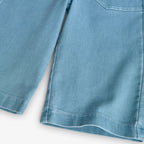 Jeans gamba dritta con tasche applicate blu slavato