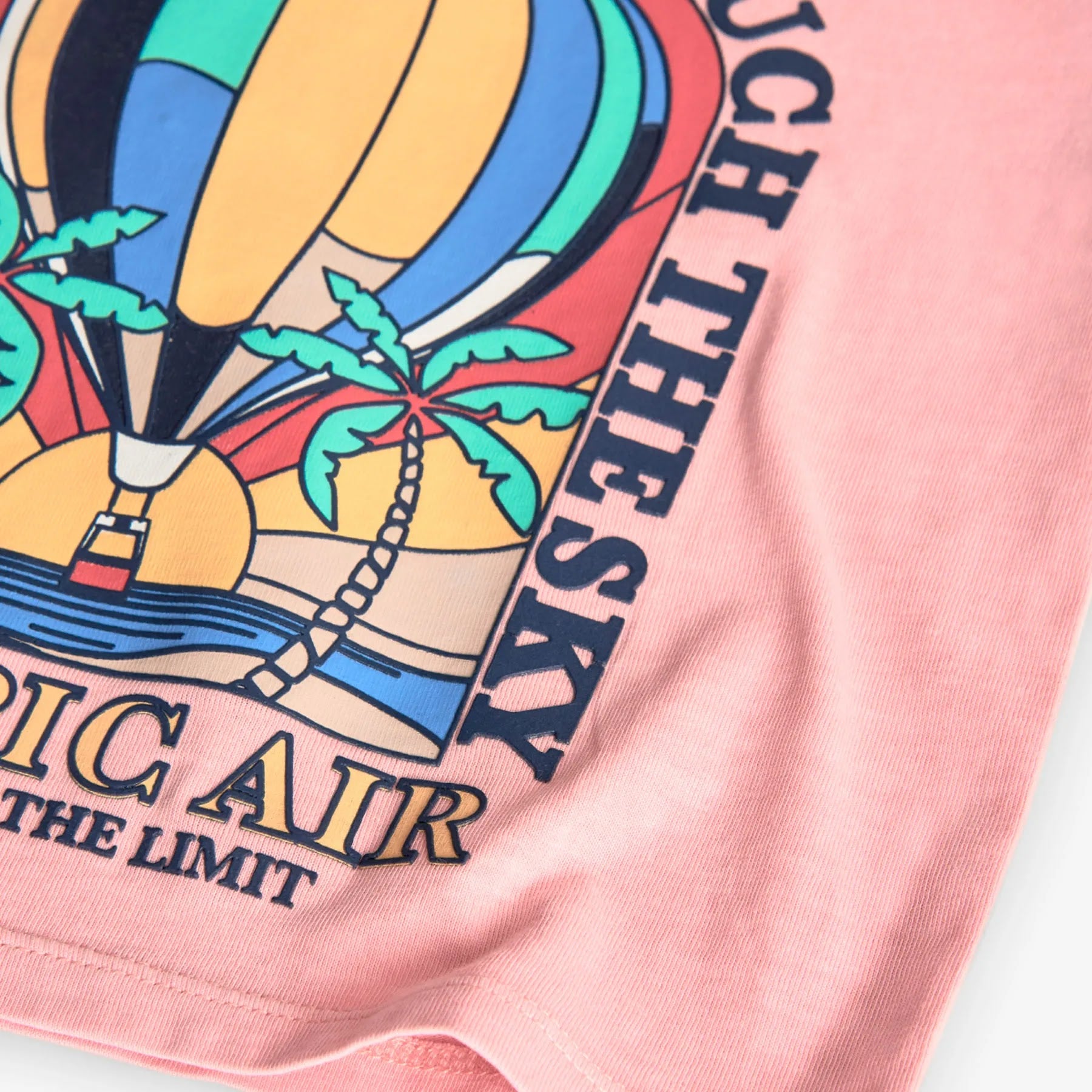 T-shirt mezza manica mongolfiera rosa