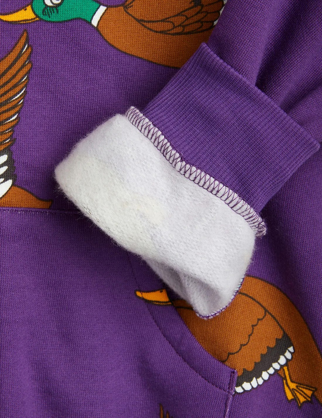 Felpa con cappuccio e zip Ducks