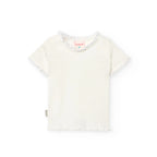 T-shirt mezza manica a costine