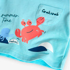Completo t-shirt mezza manica e pantaloncino granchio