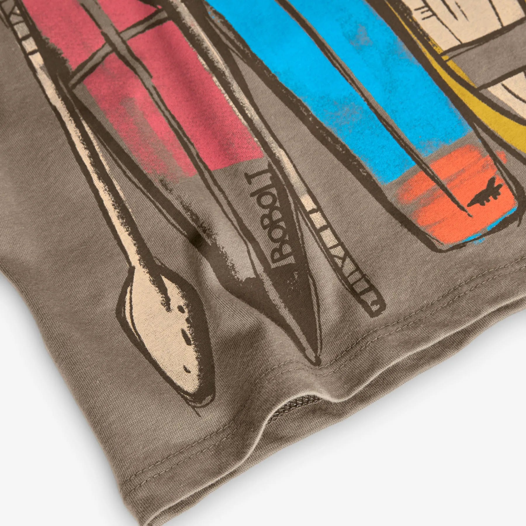 T-shirt mezza manica kaki canoe e surf