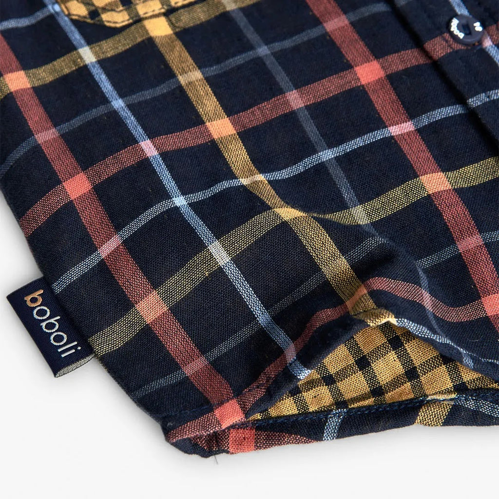 Camicia manica lunga quadri bambino