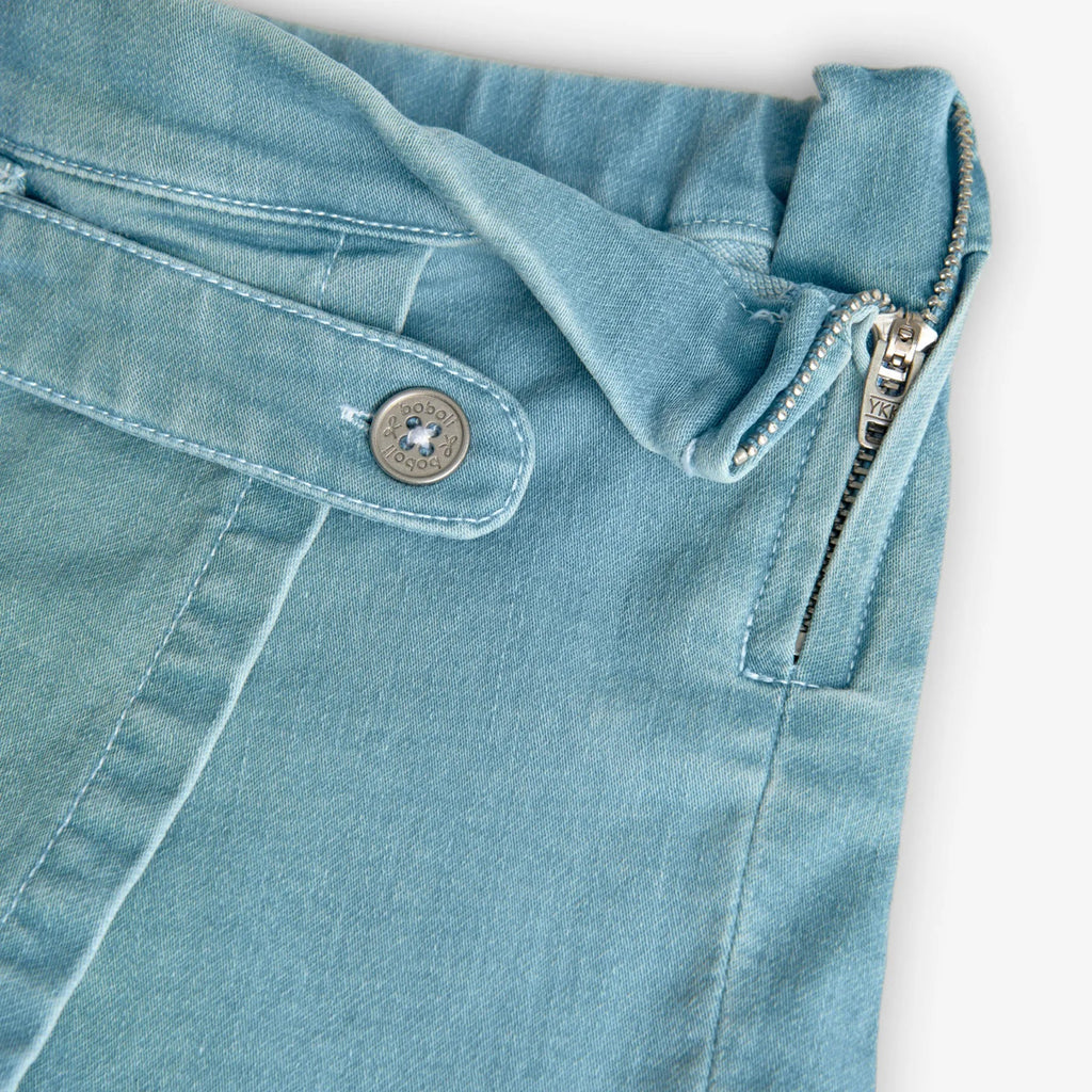 Gonna-shorts denim chiaro blu slavato