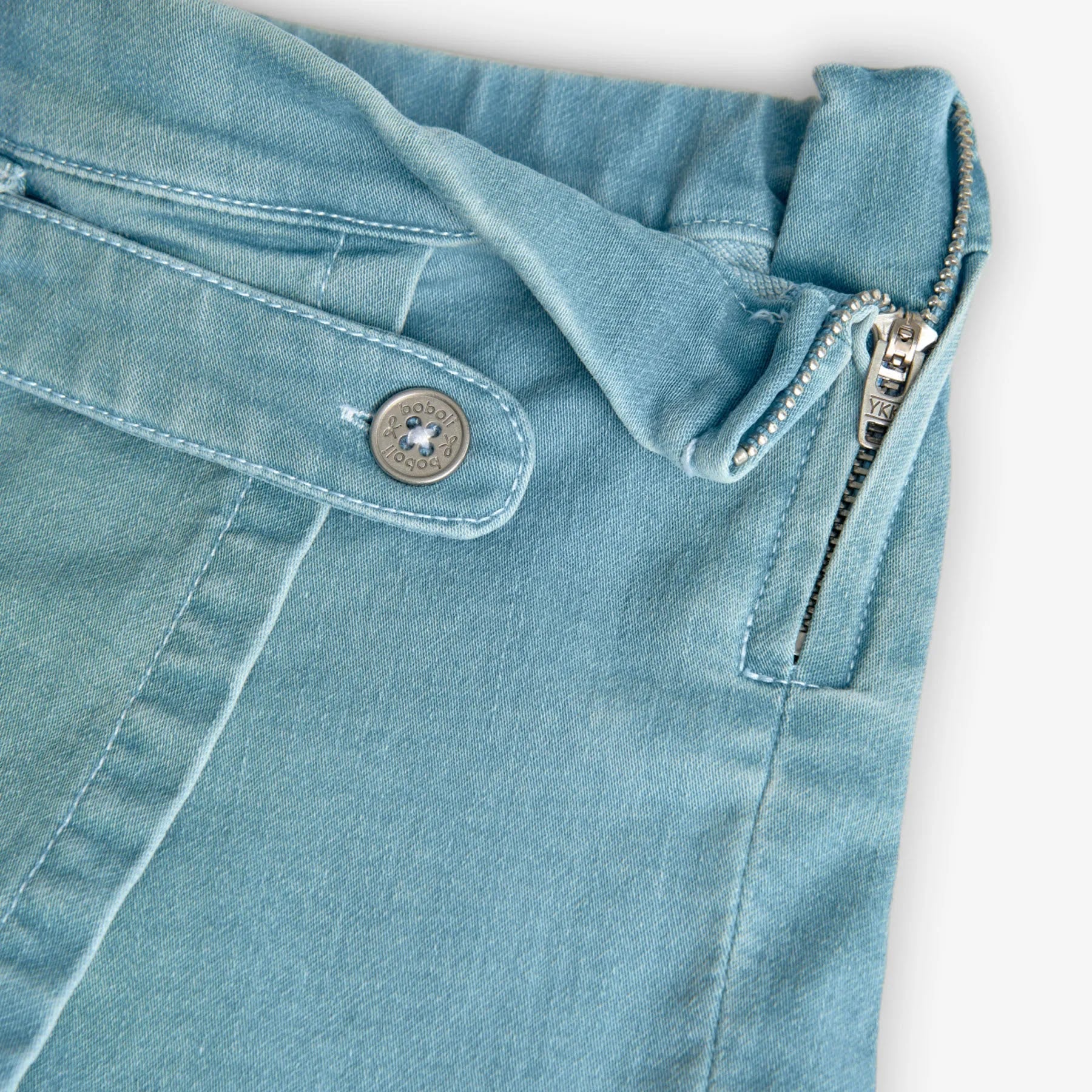 Gonna-shorts denim chiaro blu slavato