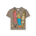 T-shirt mezza manica kaki canoe e surf